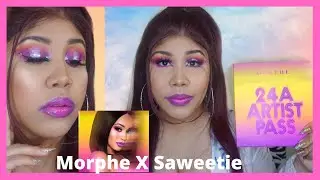 MORPHE X SAWEETIE COLLECTION 24A ARTIST PASS PALETTE REVIEW + TUTORIAL