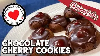 Chocolate Cherry Cookies | Chocolate Thumbprint Recipe | Christmas Cookies