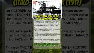 🛩️ THE FIRST BOMB FROM THE SKY 💣 | Italo-Turkish War (1911) | #shorts #shortsfeed