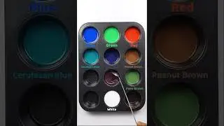 Color Mixing From Blue, Green, Red  And White #colors #asmr #relaxing #Paint #ColorMixing