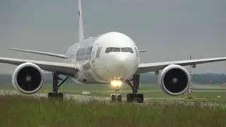 Mavi Gok Airlines Boeing 777 Landing & takeoff Katowice Airport FHD