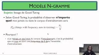 Traitement automatique des langues [3.8] Mod&egrave;les de langue - lissage de Good-Turing