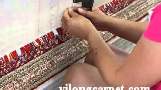 Turkish Carpet Weaving--How to Weave Handmade Silk Carpets & Rugs in Yilong Carpet Factory