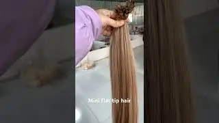 Do you like the mini flat tip hair extensions? #humanhair #humanhairextensions #flattiphair