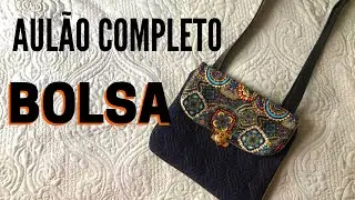 Como fazer BOLSA de tecido - Aprenda TÉCNICAS de zíper, alça, vivo, fecho e mais - PASSO A PASSO