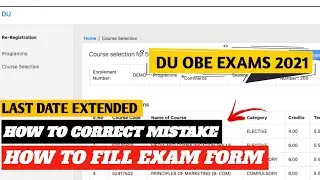 Du Obe Exams 2021 || How to fill Du examination form 2021 || Du 3rd or 5th semester exam form #du