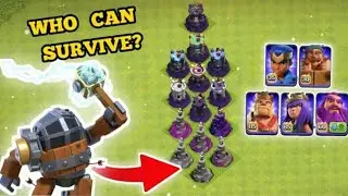 All Heroes VS All Levels Wizard Tower! Extreme Battle.Clash of Clans.By @FlayerGamerz .