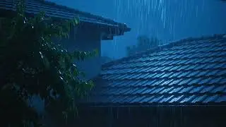 Intense Heavy Rainfall on Roof 🌙 Stop Overthinking & Sleep Fast - Rain Sounds for Sleeping