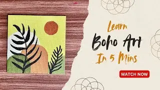 Easy 5 Minute Boho Painting Tutorial for Beginners | Acrylic Painting | Boho Art