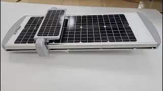 All in one solar street light with solar panel cleaning robot