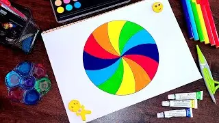 How to Draw an Impossible Endless Vortex with Painting || Sacred Vortex Geometry Art || Learn & Art