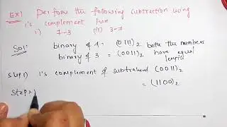 subtraction using 1's complement | example