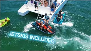 MOST FUN thing to do in MIAMI, 3 hour party boat, Catamaran with jet ski, banana and water sports