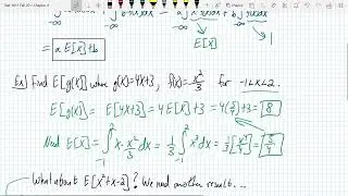 Expectation of Random Variables-Linear Combinations