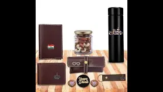Diwali NP-Leather Combo Brown (4)+Temperature Bottle Black