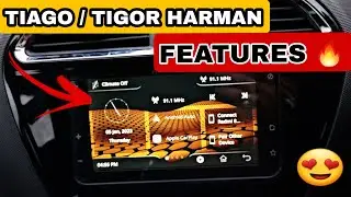 ‼️ कमाल के Features 🤩| Tiago/Tigor XZ+ Harman Infotainment Features | Android Auto |  Tiago XZ+ 2023