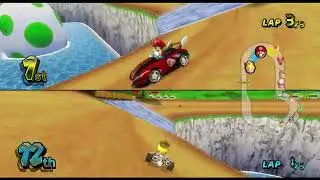 Mario Kart Wii Baby Peach Loses to Mario in 150cc Shell Cup