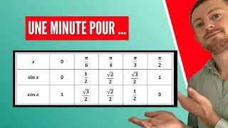 Tableau des valeurs trigonométrique : moyen mnémotechnique