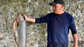Шашлык из форели на открытом огне | Trout Fish Kebab Over Open Fire