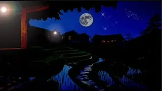 🌙🎶 Peaceful Night in the Rice Fields | Sleep Music with Crickets for Deep Relaxation