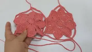 Biquíni de crochê do pinterest, Biquíni flower