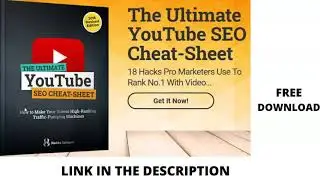 FREE Youtube SEO Cheat Sheet Download