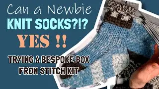 First time knitting socks || Stitch Kit Sock Box