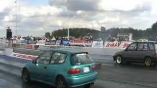 SSPA green Civic EG vs Gray Oldschool Civic