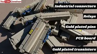 Industrial connectors, pcb board, relays, gold plated transistors, gold plated pins/ gold recovery /