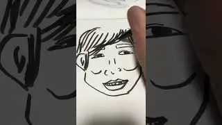 ノンスタイル井上を本気で似顔絵描いた。#似顔絵 #イラスト #YouTubeShorts