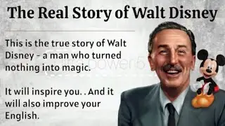 Walt Disney Success Story ||Learn English Through Story Level 2 | Improve Your English (ultra power)