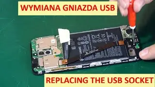 Wymiana gniazda usb, replacing the usb socket HUAWEI RNE L21