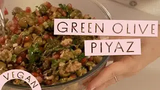 Green Olive Salad, Fresh Vegan Mezze Recipe w/ Chef Sabah Yıldırım