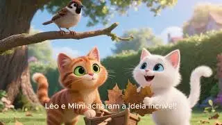 Gatinho Léo conhecendo o vento