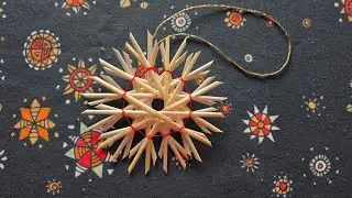 DIY Christmas Straw Snowflake Ornament | Traditional Ukrainian Christmas Decorations Tutorial