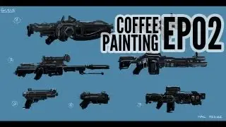 CoffeePainting: silhouette guns