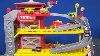 Tonka Tinys Ultimate Playset Pack, Rescue Response Station and Tune Up Garage for Tonka Trucks!