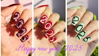 New Year special nailart Design At Home 💅🏡#2025 #nailart #newyear #piubhol