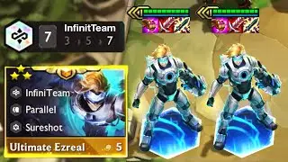 x2 3 Star 5-Cost Ultimate Ezreal + 7 InfiniTeam spam RRRRRRR | TFT SET 8.5