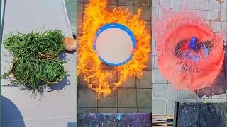 🎈Breaking Glass Bottles and Balloon Drops! Crushing Crunchy & Soft Things!🔥