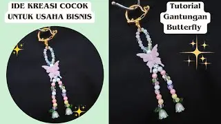TUTORIAL SERU COCOK BUAT IDE BISNIS BIKIN GANTUNGAN TAS BUTTERFLY VIRAL DIJAMIN LARIS #diy #video 