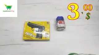 Cheap !!! Small BB gun ,, Paifa P.0621,,(3 USD) Unboxing & Test