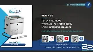 Bee Jet BJ2050 Continuous InkjetCIJ Printer Bottom Throw Printingby Jet Inks Printing on FMCG Packag