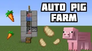How to Make a Pig Farm (AUTO COOKER) Minecraft 1.18+