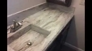 Corian Sandalwood Kitchen Countertop and Custom Integrated Sink