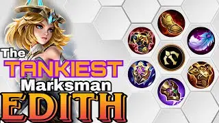 Edith MARKSMAN Emblem with FULL DEF BUILD is Tanky but Deadly 🔥 Edith Best Build 2023 ZuruPlaysML