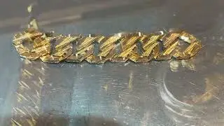 Sand casting a Cuban chain home made clasp #scottishgold #goldpanning #perthshire #highlands