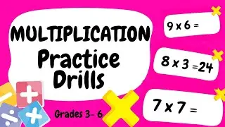 MATH DRILLS | MULTIPLICATION Grades 3-6 #drill #math #mathdrill #multiplication