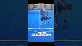 Tennis guy got hit by his teammate #tennis #funny #hit #teammate