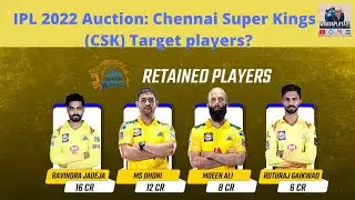 IPL 2022 Auction: Chennai Super Kings 🦁  (CSK) Target players?